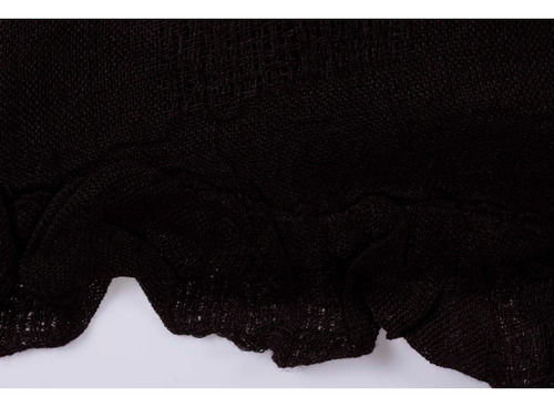 Bufanda con volantes Pashmina para mujer con pañuelo detallado de color marrón a la moda