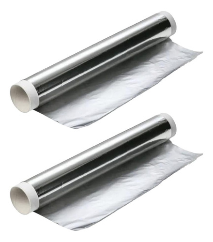 Rollo Papel Aluminio Cocina Economico 38cm 1 Kilo X 2 Rollos