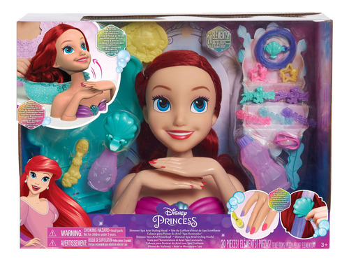 Cabezal De Peluquería Just Play, Princesa Ariel De Disney, 2