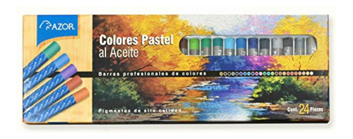 Colores Pastel Al Aceite Colores Surtidos 24 Piezas Azor