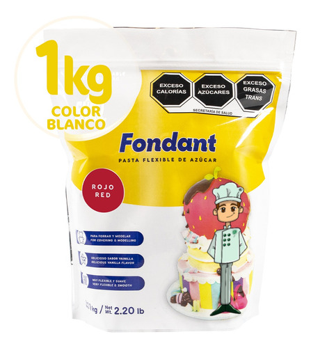 Fondant Color Blanco Sabor Vainilla Enco 1 Kg 