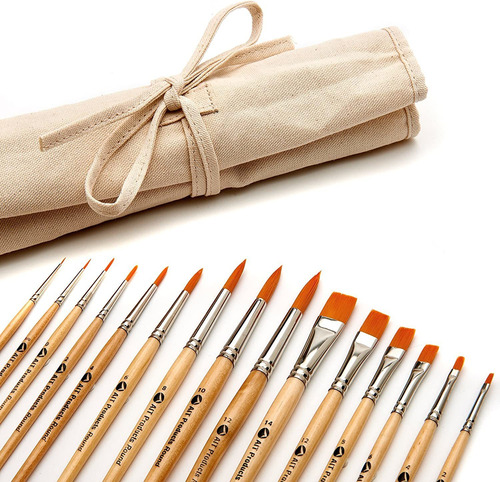 Ait Art Paint Brush Set  15 Pinceles  Redondos, Planos ...