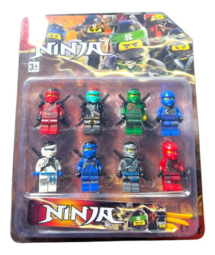 Set 8x Minifiguras Ninjago Bloques De Construccion Armables
