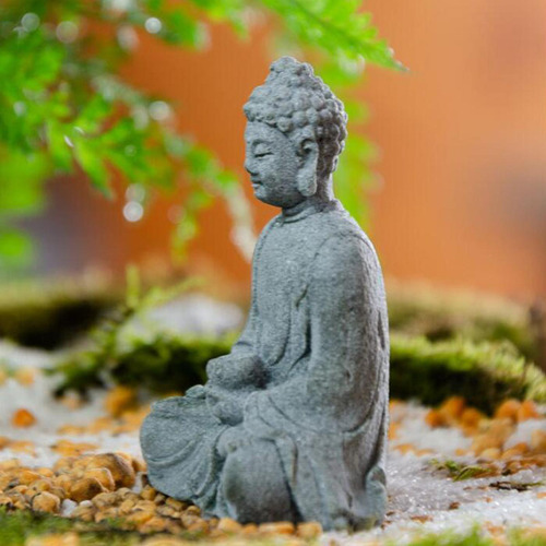 4 Estatua De Buda De Resina Figurita Coleccionable Escultura