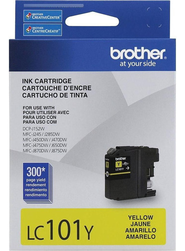 Cartucho De Tinta Brother Lc101y Amarillo Rendimiento De