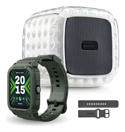  Kit Smartwatch Era Xtream Contra Agua Alexa Integrado Bateria Hasta 7 días + Bocina Bluetooth Antigolpes Air Spkr