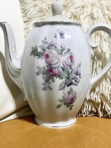 Antigua Cafetera De Porcelana Alemana Koenigszelt Silesia