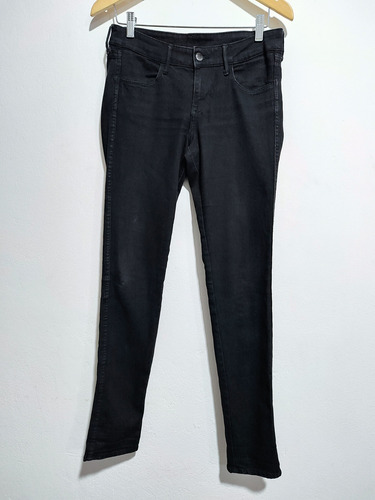 Pantalón Jean H&m Tiro Bajo Color Negro Impecable