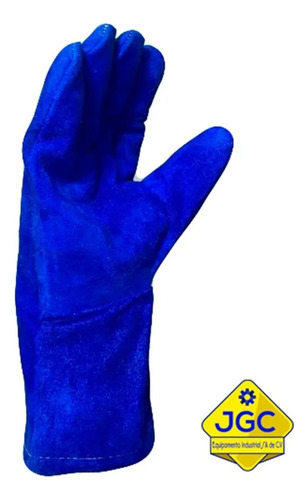 Guantes Soldador Azul Con Hilo Kevlar (par) Soldador Rudo Azul