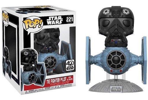 Figura Pop Piloto Tie Con Caza Tie Star Wars + Trading Card.