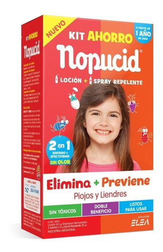 Imagen 1 de 4 de Nopucid Kit Ahorro Locion + Spray Repelente 