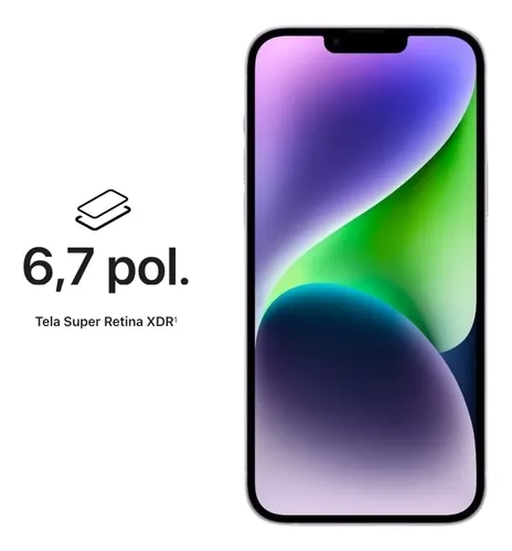 Apple Iphone 14 Plus 128gb Roxo 5g Garantia C/ Nfe (Novo com caixa