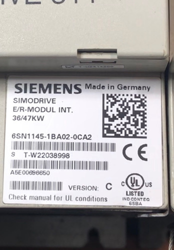 Fuente 6sn1145-1ba02-0ca2 6sn11451ba020ca1 Simodrive Siemens (Usado)