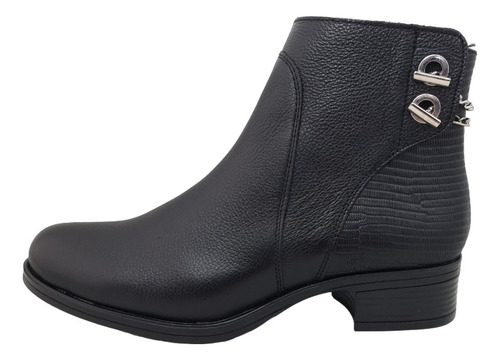 Botas Botines Mujer Vestir Vaquera Lyard 17297 Piel Negro