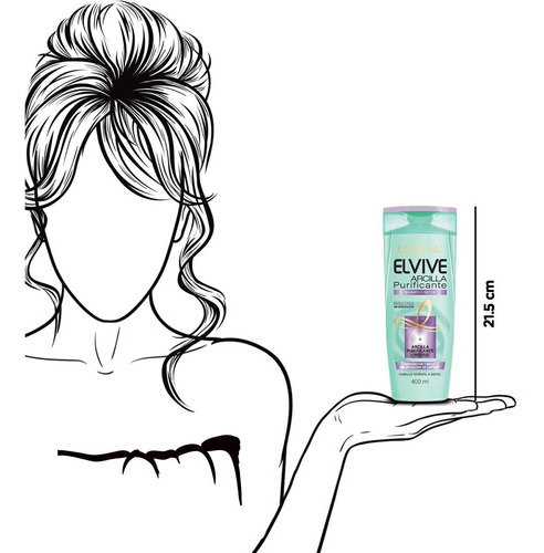 Imagen 3 de 5 de Shampoo Detox Arcilla Elvive L'Oréal 400ml
