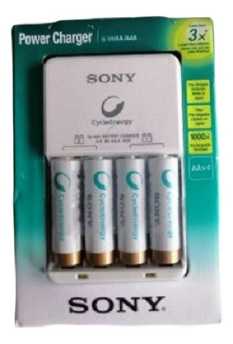 Cargador Sony Cycleenergy Bcg-34hh4kn + 4 Pilas Aa