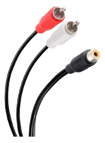 Cable Rca 2 Plug A Jack De 15 Cm, Ultradelgado. 255-025