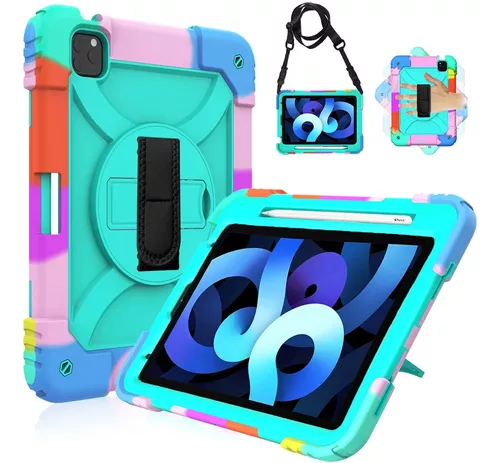 Funda para iPad de 10.9 pulgadas, funda para iPad 10 Gen: con protección  fuerte, protector de pantalla, correa de mano, correa para el hombro,  soporte