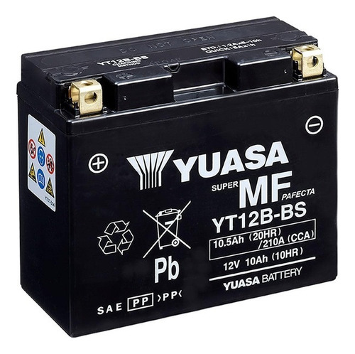 Bateria Moto Yuasa Yt12b-bs Yamaha Fazer 600 2020