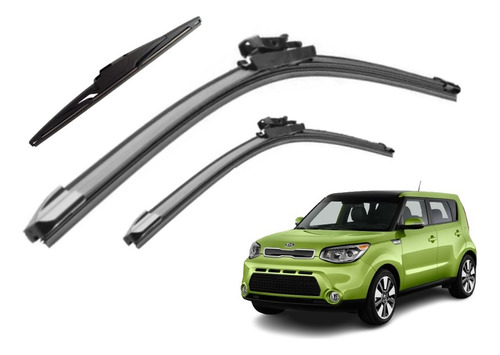 Kit 3 Limpiaparabrisas Para Kia Soul 2016 2017 2018 2019 20