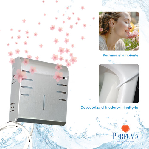 Dispenser Desodorizador Por Goteo De Acero Bactericida Baño