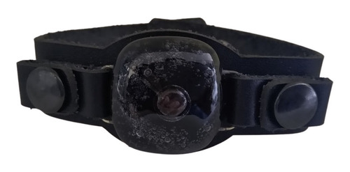 Imagen 4 de 5 de Pulsera Soda Burbuja Cuero Vidrio