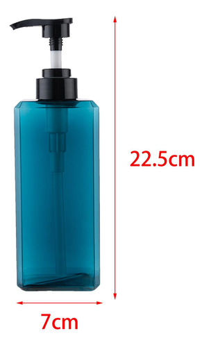 Dispensador De Jabón Líquido, Botella Vacía, 650ml Azul