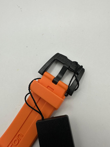 Reloj Automatico Hamilton Ventura Negro / Naranja Caucho Naranja Negro Negro (Reacondicionado)