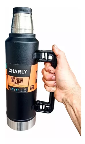 Termo acero inoxidable reforzado charly Qan 2 lt.