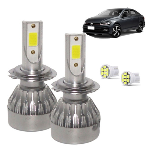 Kit Super Led Virtus Farol Baixo 20000 Lumens