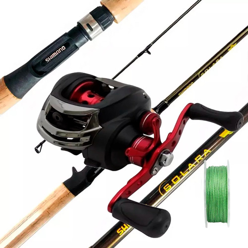 Combo Bait Tech Magnetico Caña Shimano Solara 2 Tramos Mult