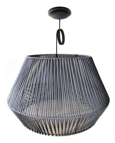 Lámpara Colgante Diamante 60cm 220w 3000k Lamparas Pro Estructura Gris