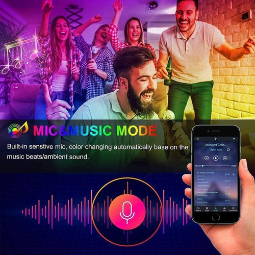 Imagen 5 de 6 de Luz Led Bluetooth Con Barra De Luz Rgb