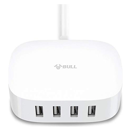 Estación De Carga Usb Bull Desktop Con 4 Puertos Adaptador D