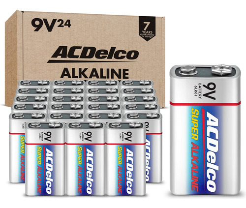 Acdelco 24 Bateras De 9 Voltios, Batera Sper Alcalina De Mxi