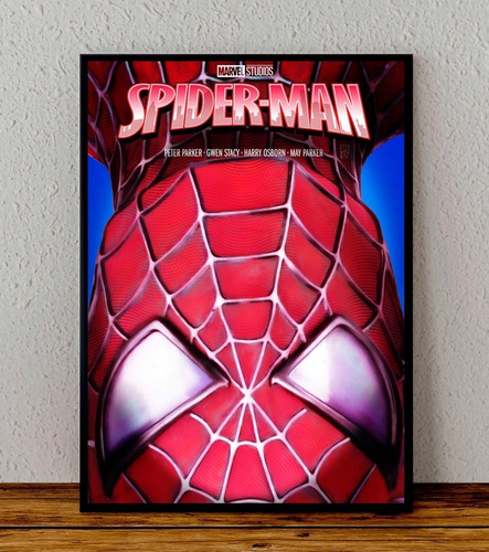 Cuadro 33x48 Poster Enmarcado Spiderman Pelicula Marvel