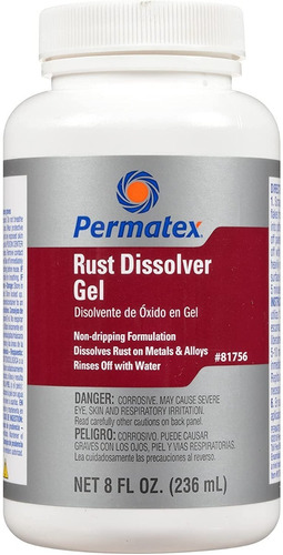 Permatex Disolvente De Oxido En Gel 8oz