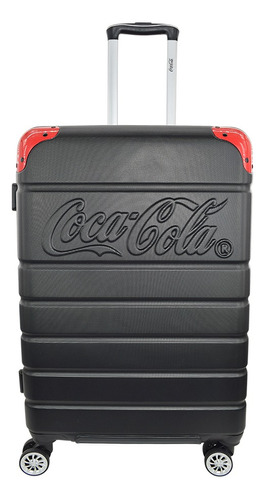 Maleta Coca Cola® Mediana 24 Inch Rígida Expandible 8 Ruedas Color Negro