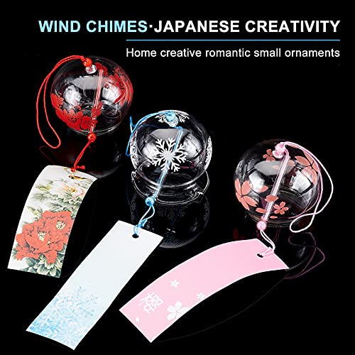 3pcs Campanas De Viento Japonesas Color Rosa Cerezo/roj...