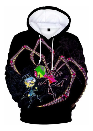 Anime Invader Zim Sudadera Con Capucha Nueva Chamarra Sudade