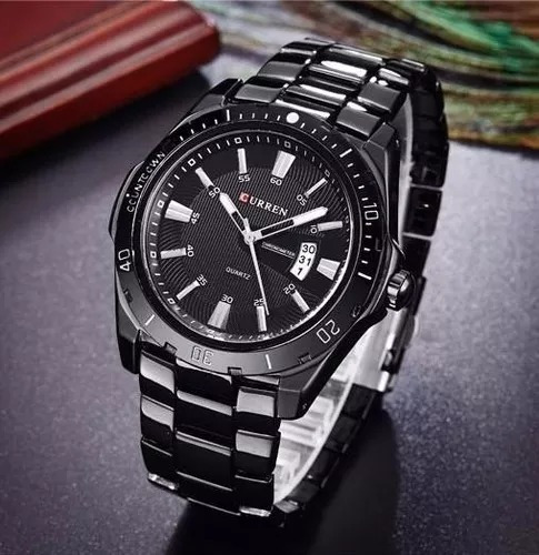 Relógio Masculino Curren Luxo Marca All Black