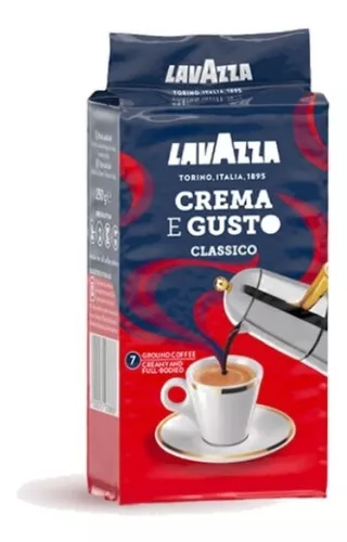 Café Molido Tueste Natural Crema e Gusto Clásico Lavazza 250 Gr