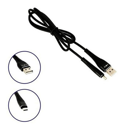 Imagem 2 de 5 de Kit 2 Cabo De Dados Carga V8 Micro Usb Original 2 Metros