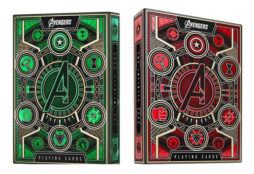 Baralho Avengers Red Edition E Avengers Green Edition