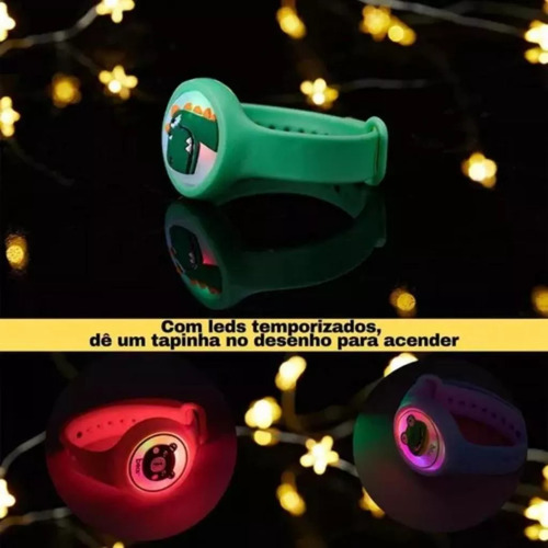Kit 6 Relógios Repelente Infantil Com Led Anti Mosquitos