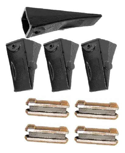 7107319 Kit 4 Unha Std Concha + 4 Pino Flex Para Bobcat 325
