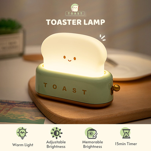 Bonita Lámpara Tostadora Con Miniluces Nocturnas Con Tempori