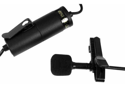 Microfone Lapela Condensador Omnidirecional Youtubers Pro Cor Preto