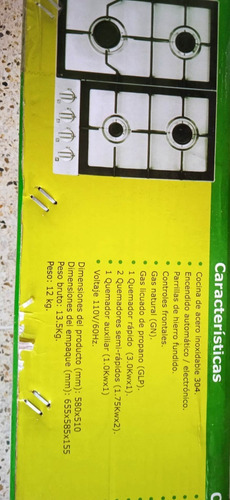 Tope De Cocina Gas Para Empotrar 4 Hornillas Frigilux
