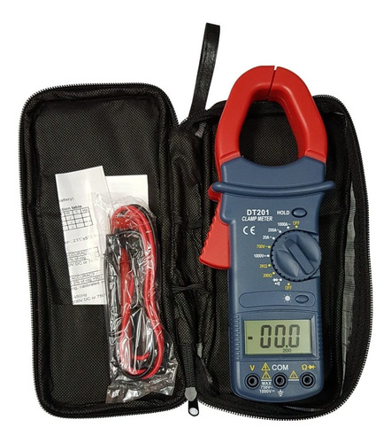 Pinza Amperometrica Digital Tester Dt201 Data Hold Y Luz Lcd